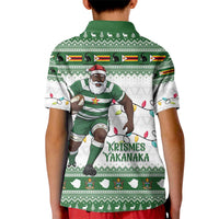Zimbabwe Rugby Christmas Kid Polo Shirt The Sables Krismes Yakanaka - Wonder Print Shop
