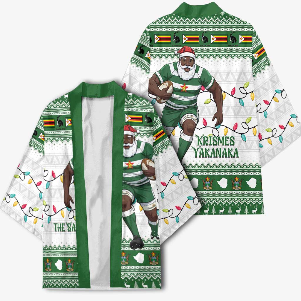 Zimbabwe Rugby Christmas Kimono The Sables Krismes Yakanaka - Wonder Print Shop