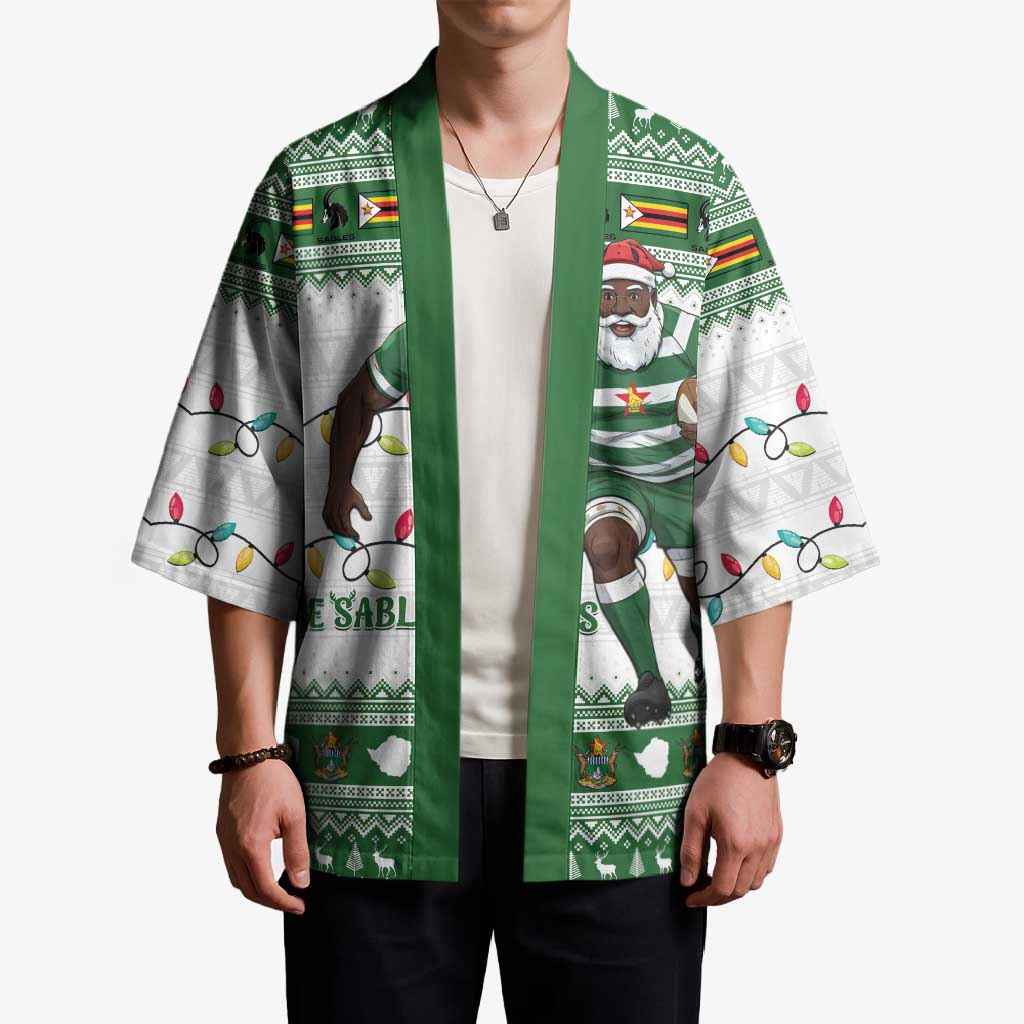 Zimbabwe Rugby Christmas Kimono The Sables Krismes Yakanaka - Wonder Print Shop