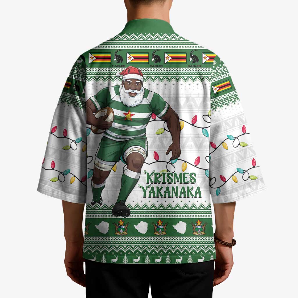 Zimbabwe Rugby Christmas Kimono The Sables Krismes Yakanaka - Wonder Print Shop