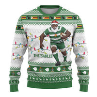 Zimbabwe Rugby Christmas Ugly Christmas Sweater The Sables Krismes Yakanaka - Wonder Print Shop