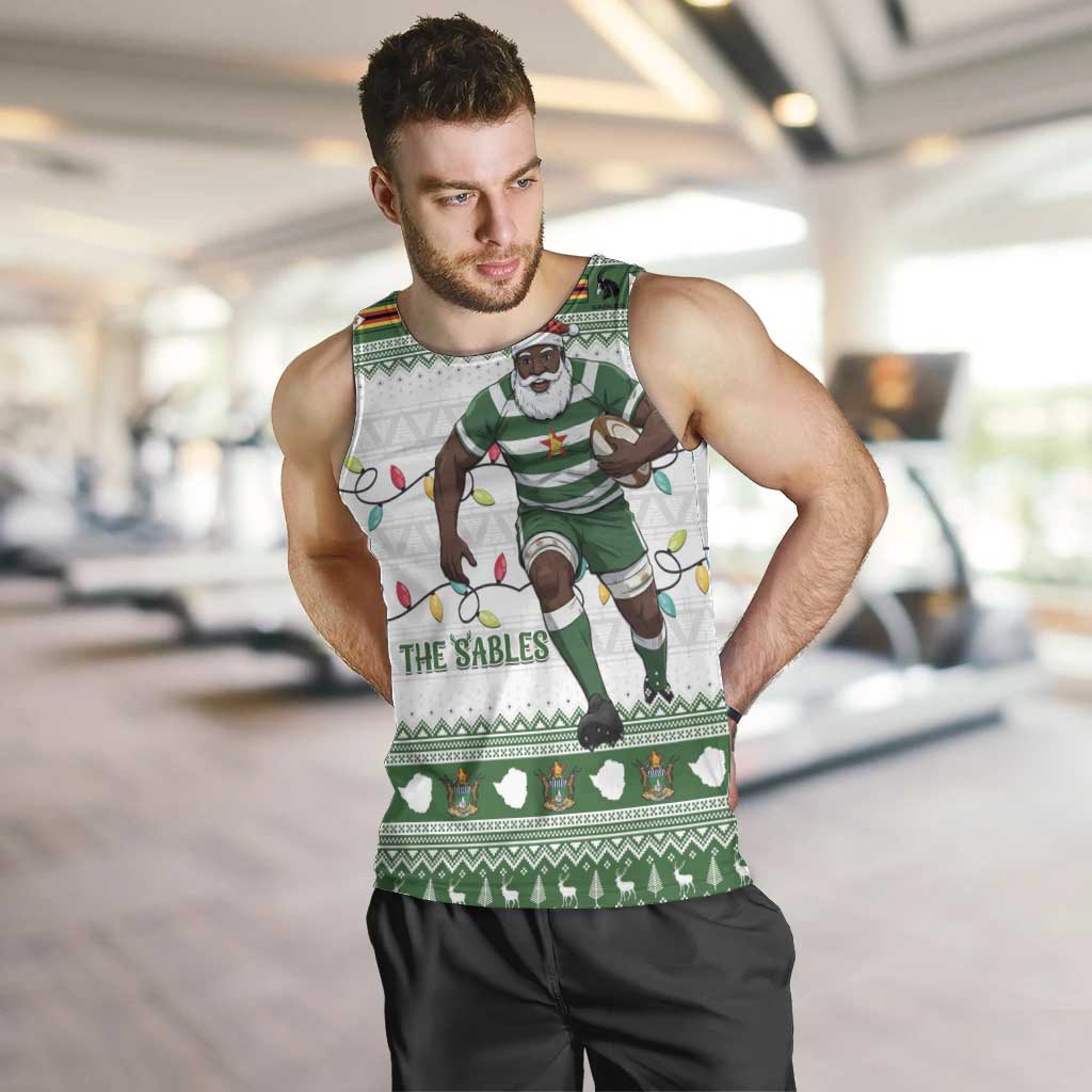 Zimbabwe Rugby Christmas Men Tank Top The Sables Krismes Yakanaka - Wonder Print Shop