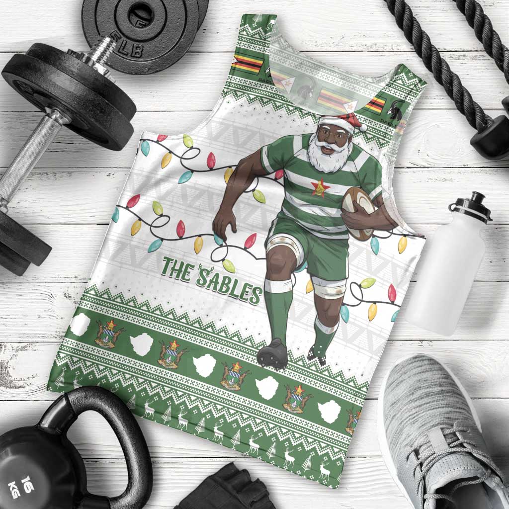 Zimbabwe Rugby Christmas Men Tank Top The Sables Krismes Yakanaka - Wonder Print Shop