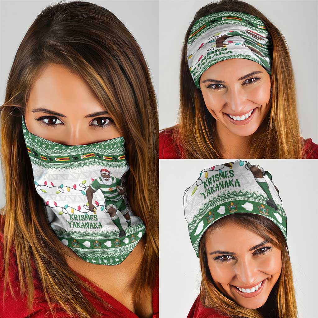 Zimbabwe Rugby Christmas Neck Gaiter The Sables Krismes Yakanaka - Wonder Print Shop
