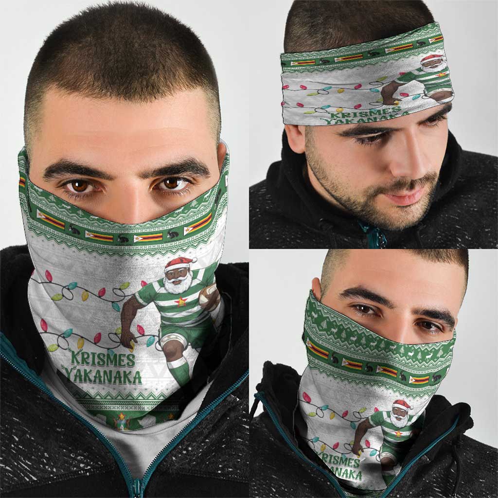 Zimbabwe Rugby Christmas Neck Gaiter The Sables Krismes Yakanaka - Wonder Print Shop
