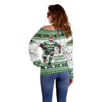 Zimbabwe Rugby Christmas Off Shoulder Sweater The Sables Krismes Yakanaka - Wonder Print Shop