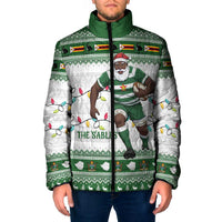 Zimbabwe Rugby Christmas Padded Jacket The Sables Krismes Yakanaka - Wonder Print Shop