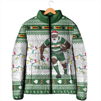 Zimbabwe Rugby Christmas Padded Jacket The Sables Krismes Yakanaka - Wonder Print Shop