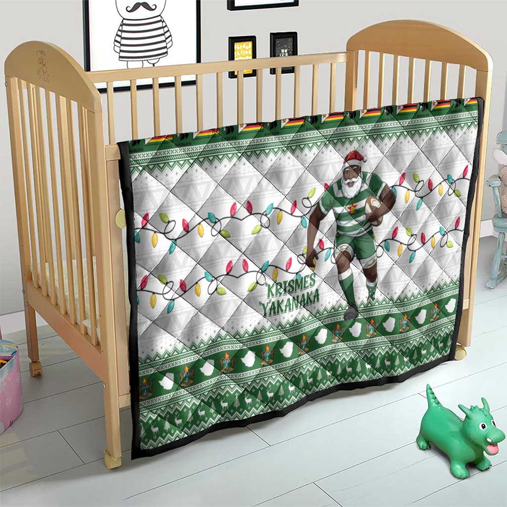 Zimbabwe Rugby Christmas Quilt The Sables Krismes Yakanaka - Wonder Print Shop