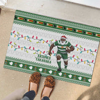 Zimbabwe Rugby Christmas Rubber Doormat The Sables Krismes Yakanaka - Wonder Print Shop
