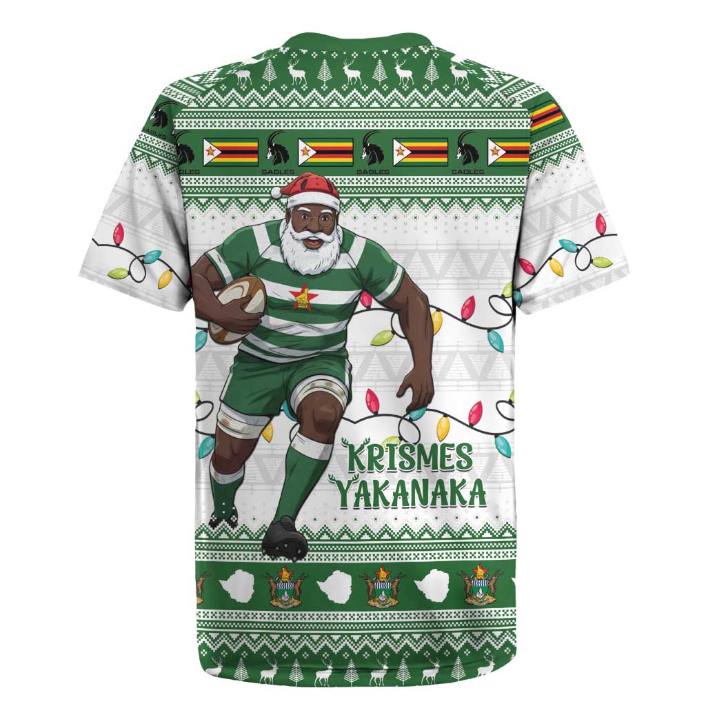 Zimbabwe Rugby Christmas Rugby Jersey The Sables Krismes Yakanaka - Wonder Print Shop