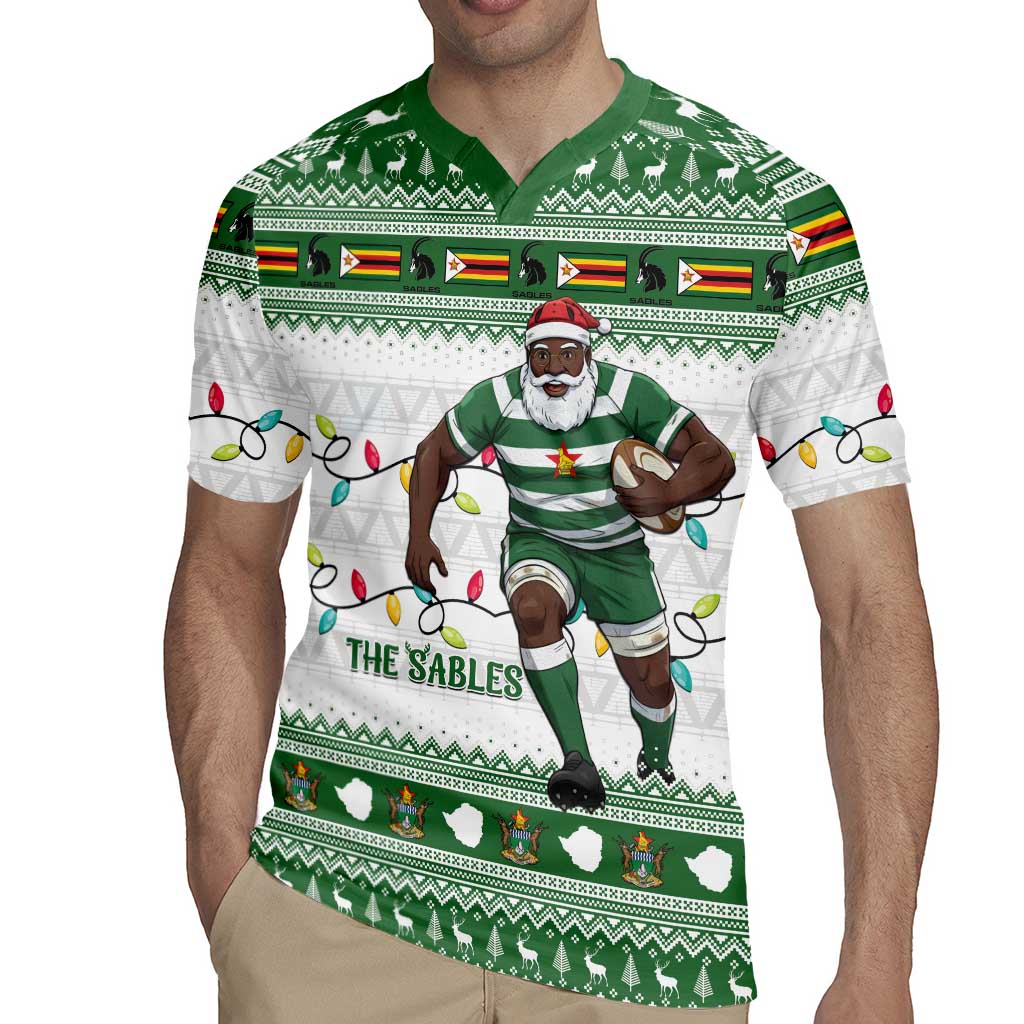 Zimbabwe Rugby Christmas Rugby Jersey The Sables Krismes Yakanaka - Wonder Print Shop