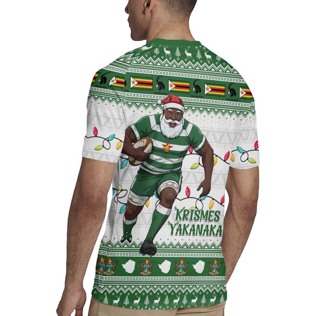 Zimbabwe Rugby Christmas Rugby Jersey The Sables Krismes Yakanaka - Wonder Print Shop