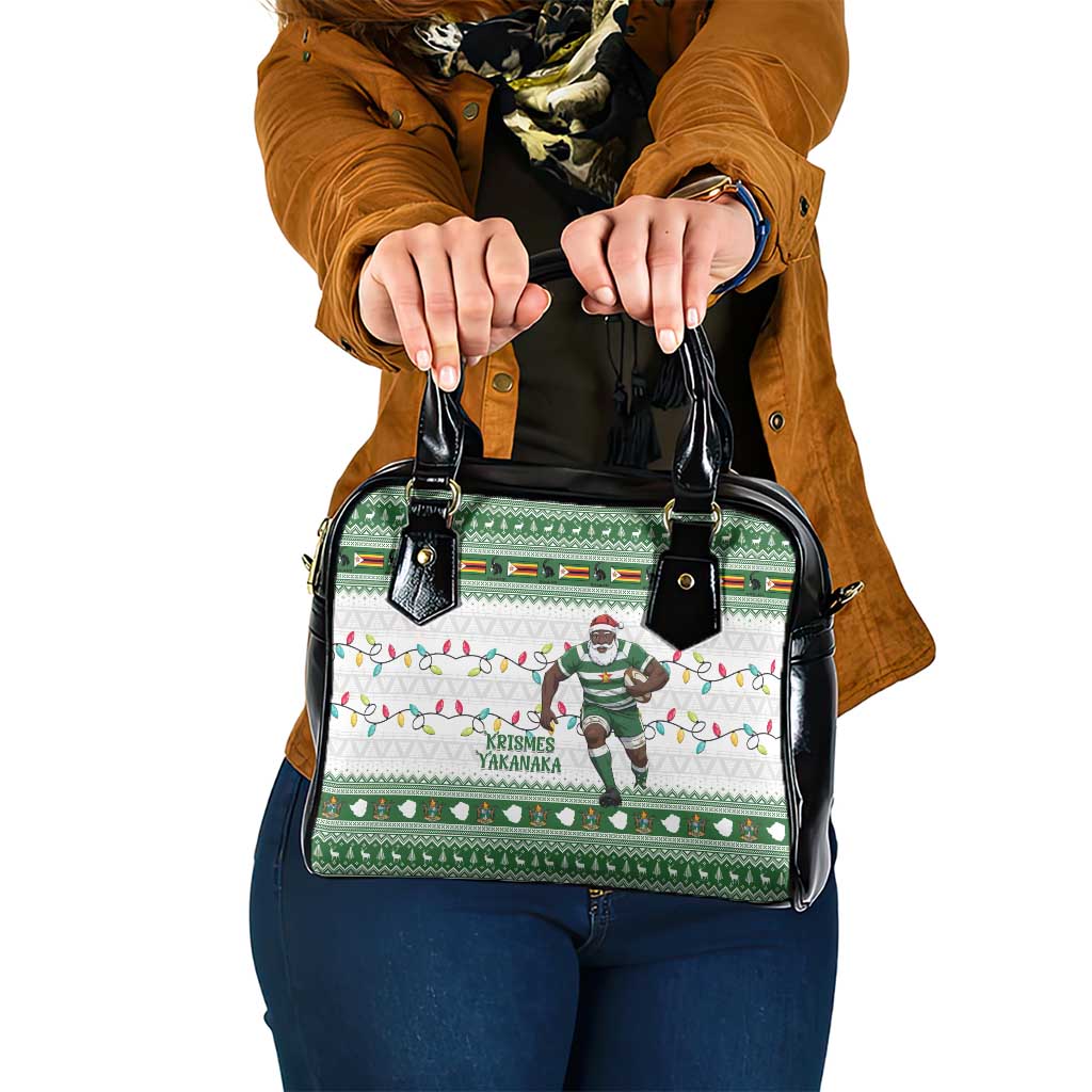 Zimbabwe Rugby Christmas Shoulder Handbag The Sables Krismes Yakanaka - Wonder Print Shop