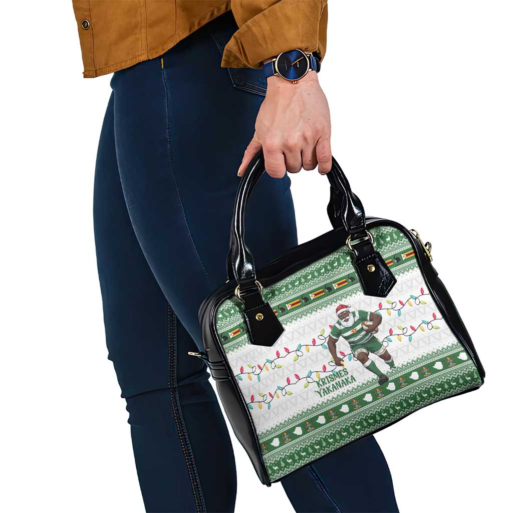 Zimbabwe Rugby Christmas Shoulder Handbag The Sables Krismes Yakanaka - Wonder Print Shop