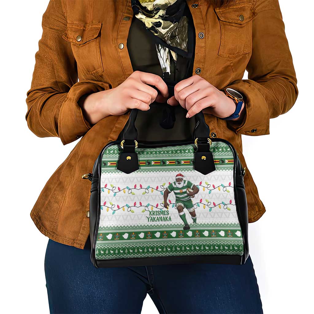 Zimbabwe Rugby Christmas Shoulder Handbag The Sables Krismes Yakanaka - Wonder Print Shop