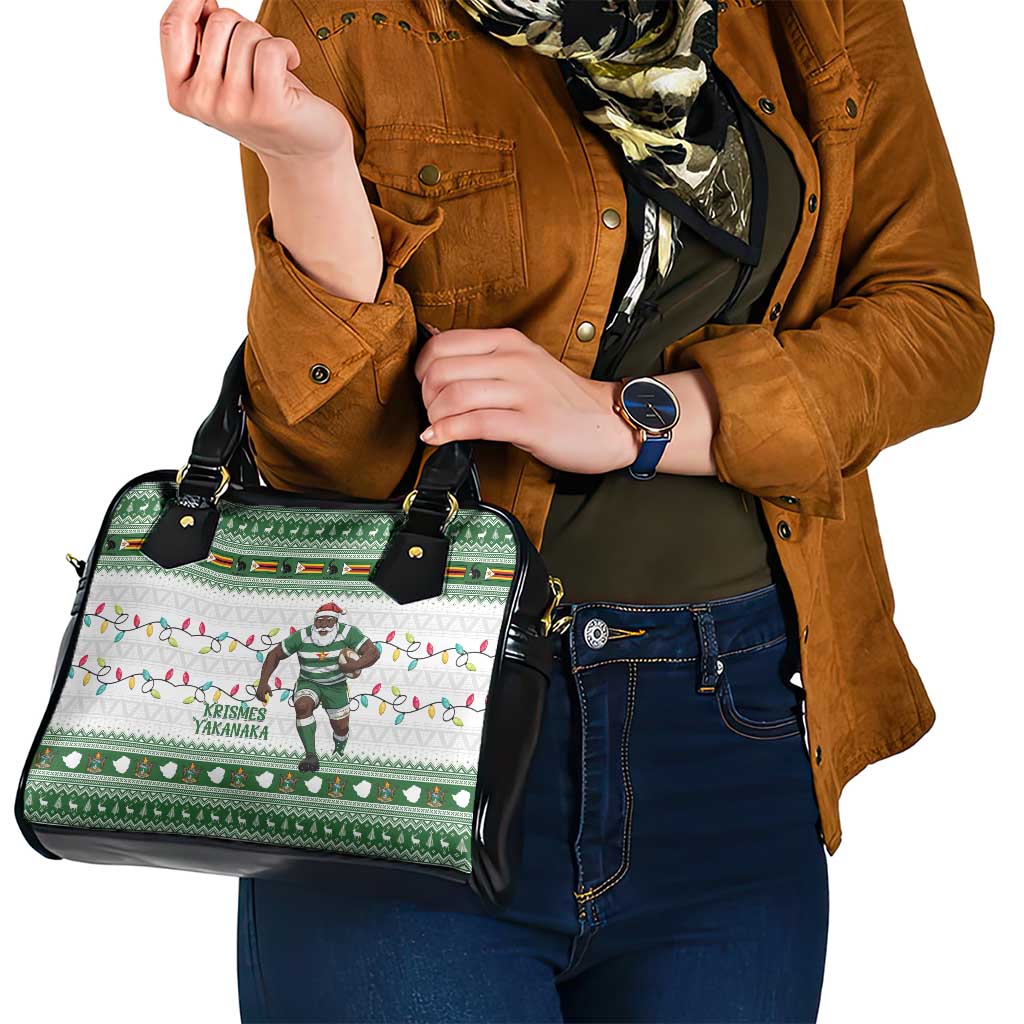 Zimbabwe Rugby Christmas Shoulder Handbag The Sables Krismes Yakanaka - Wonder Print Shop