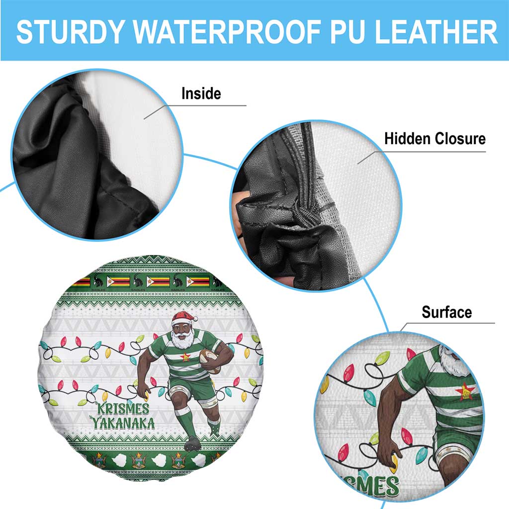 Zimbabwe Rugby Christmas Spare Tire Cover The Sables Krismes Yakanaka - Wonder Print Shop