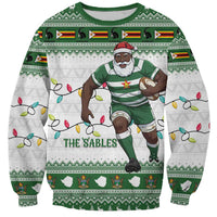 Zimbabwe Rugby Christmas Sweatshirt The Sables Krismes Yakanaka - Wonder Print Shop