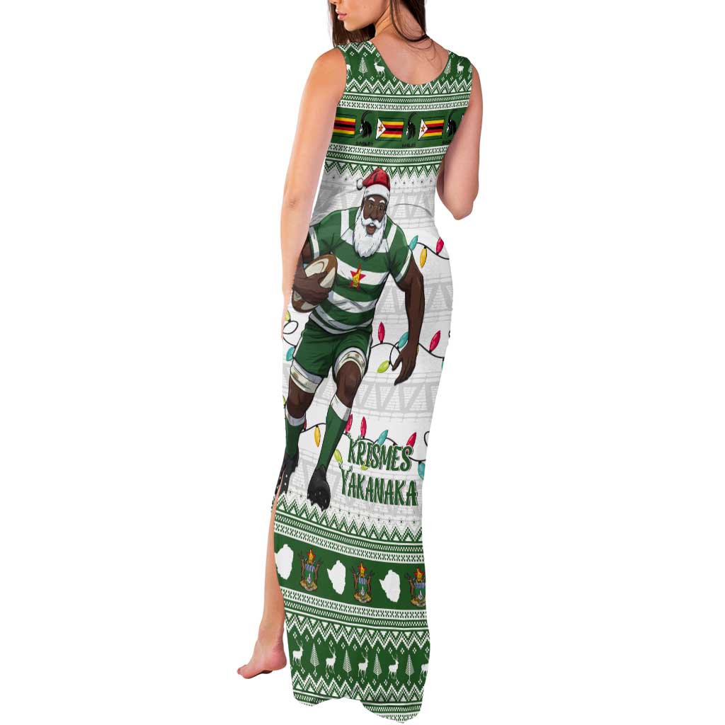 Zimbabwe Rugby Christmas Tank Maxi Dress The Sables Krismes Yakanaka - Wonder Print Shop