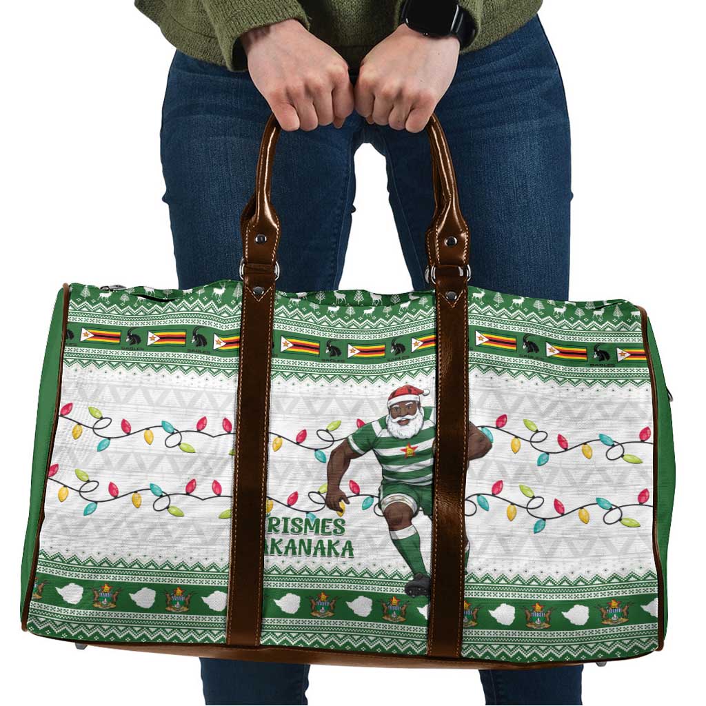 Zimbabwe Rugby Christmas Travel Bag The Sables Krismes Yakanaka - Wonder Print Shop