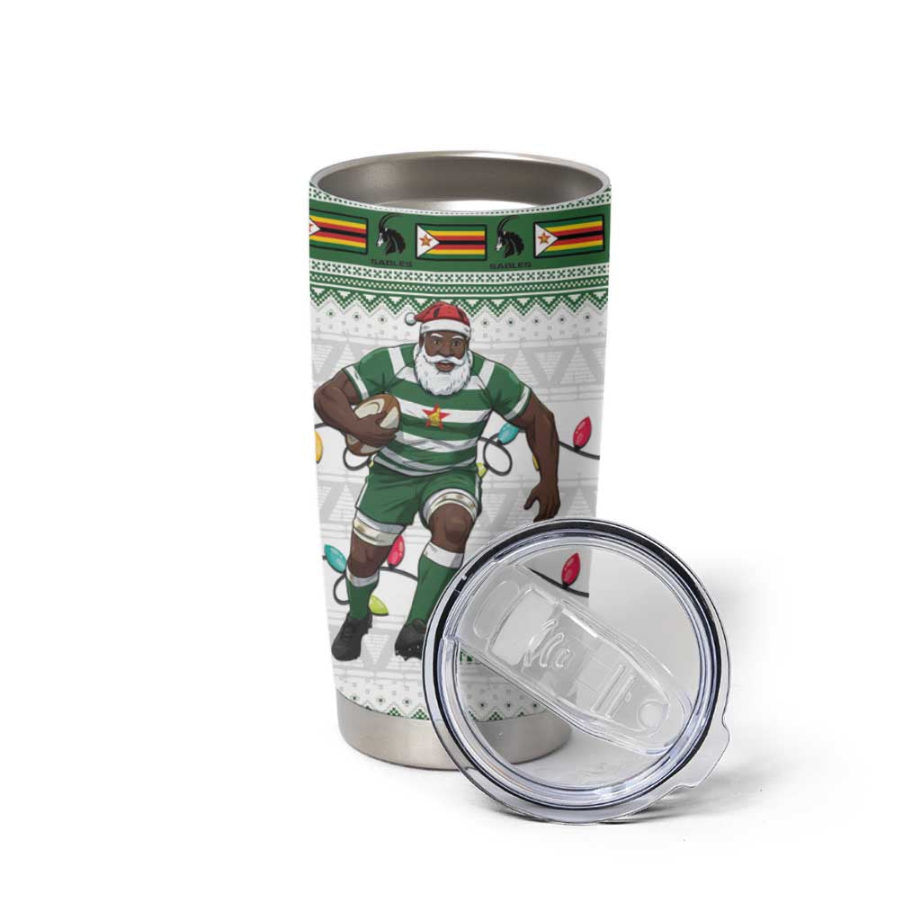 Zimbabwe Rugby Christmas Tumbler Cup The Sables Krismes Yakanaka - Wonder Print Shop