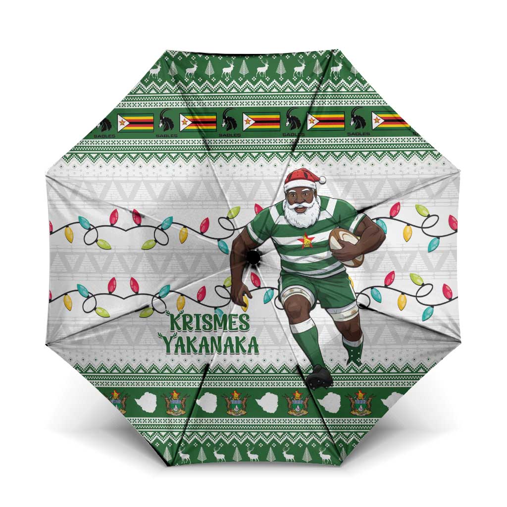 Zimbabwe Rugby Christmas Umbrella The Sables Krismes Yakanaka - Wonder Print Shop
