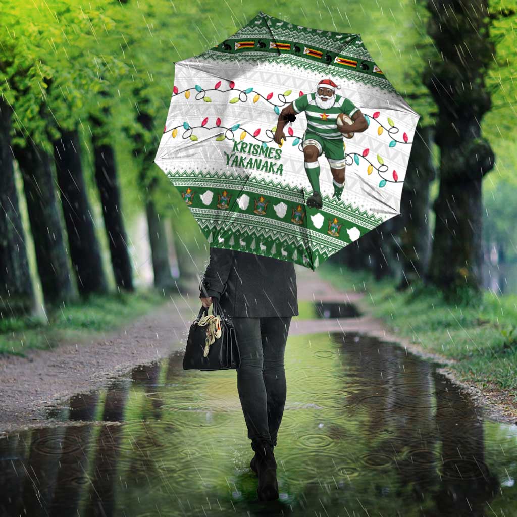 Zimbabwe Rugby Christmas Umbrella The Sables Krismes Yakanaka - Wonder Print Shop