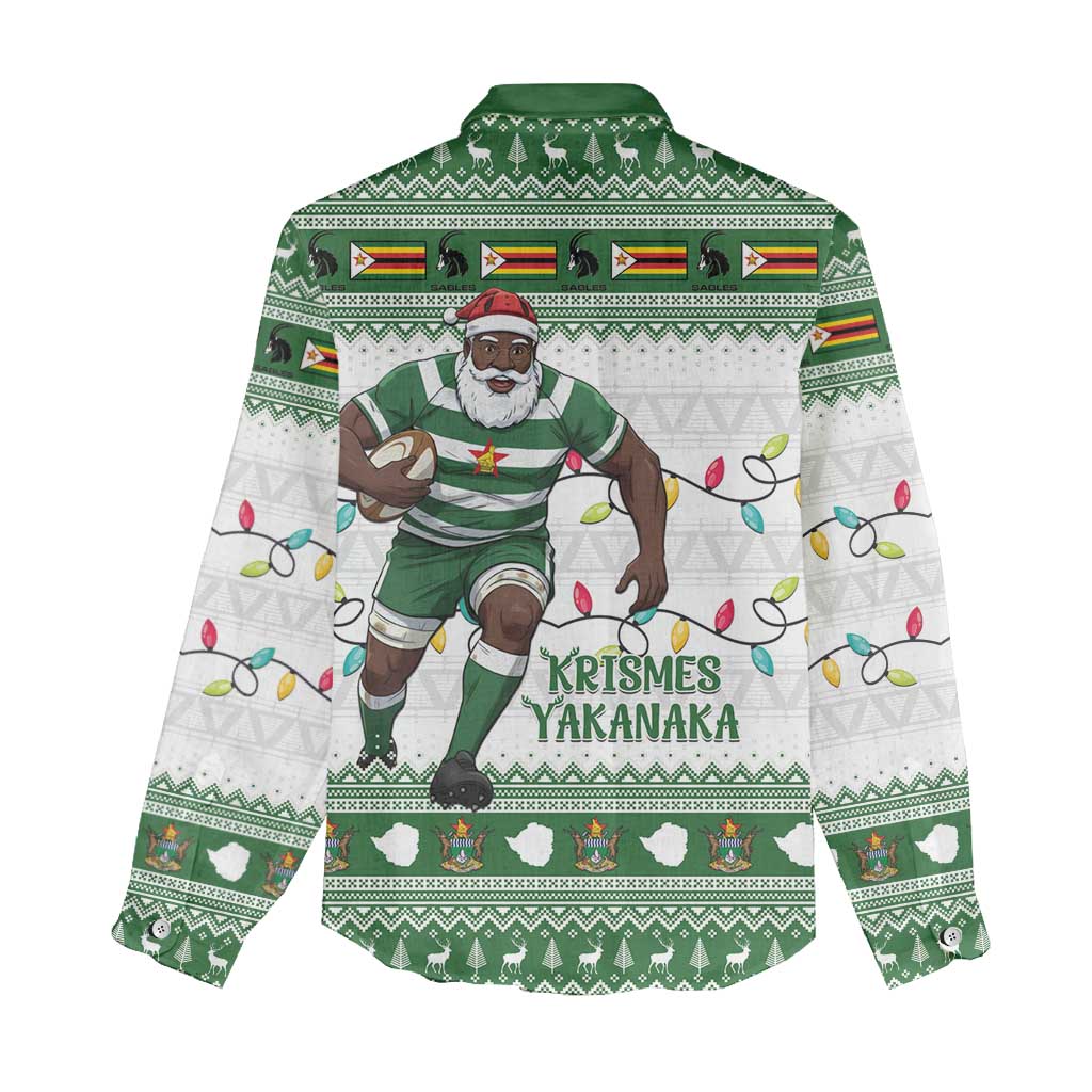Zimbabwe Rugby Christmas Women Casual Shirt The Sables Krismes Yakanaka - Wonder Print Shop