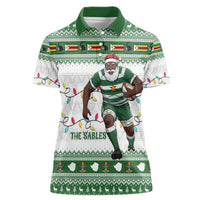 Zimbabwe Rugby Christmas Women Polo Shirt The Sables Krismes Yakanaka - Wonder Print Shop