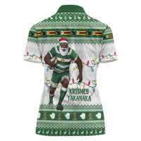 Zimbabwe Rugby Christmas Women Polo Shirt The Sables Krismes Yakanaka - Wonder Print Shop