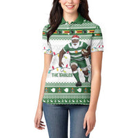 Zimbabwe Rugby Christmas Women Polo Shirt The Sables Krismes Yakanaka - Wonder Print Shop