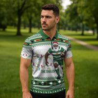 Zimbabwe Rugby Christmas Zipper Polo Shirt The Sables Krismes Yakanaka - Wonder Print Shop