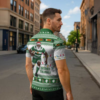 Zimbabwe Rugby Christmas Zipper Polo Shirt The Sables Krismes Yakanaka - Wonder Print Shop