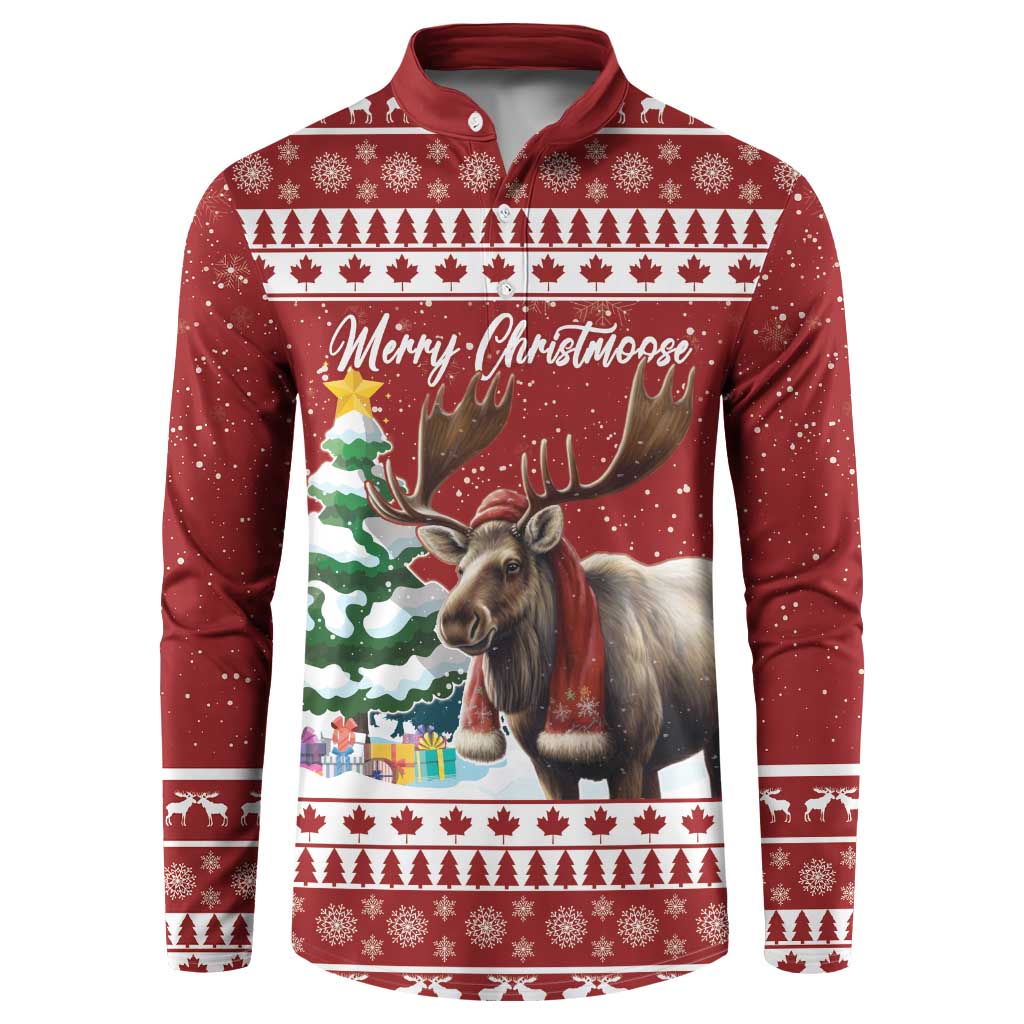 Personalized Canada Christmas Button Sweatshirt Merry Christmoose - Wonder Print Shop