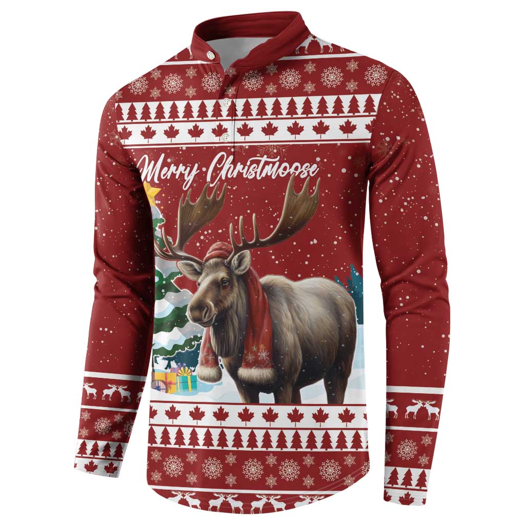 Personalized Canada Christmas Button Sweatshirt Merry Christmoose - Wonder Print Shop