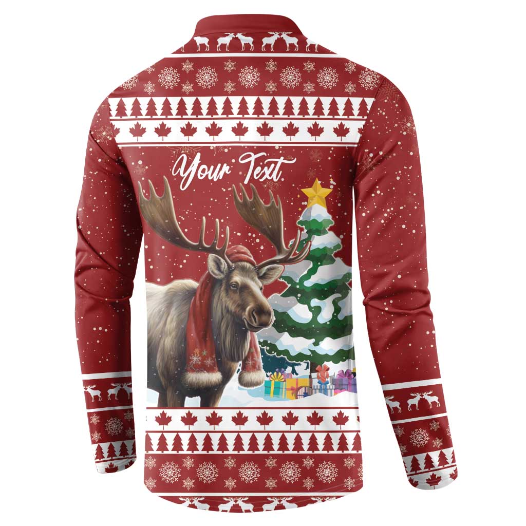 Personalized Canada Christmas Button Sweatshirt Merry Christmoose - Wonder Print Shop