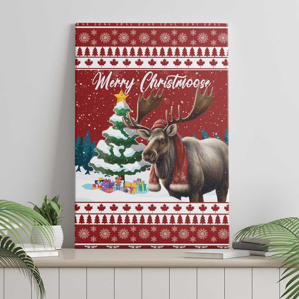 Canada Christmas Canvas Wall Art Merry Christmoose - Wonder Print Shop