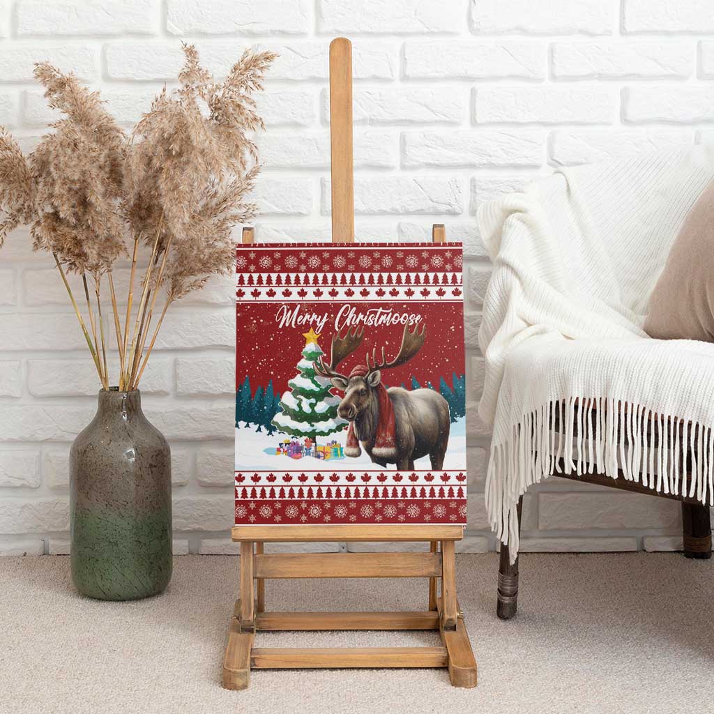 Canada Christmas Canvas Wall Art Merry Christmoose - Wonder Print Shop