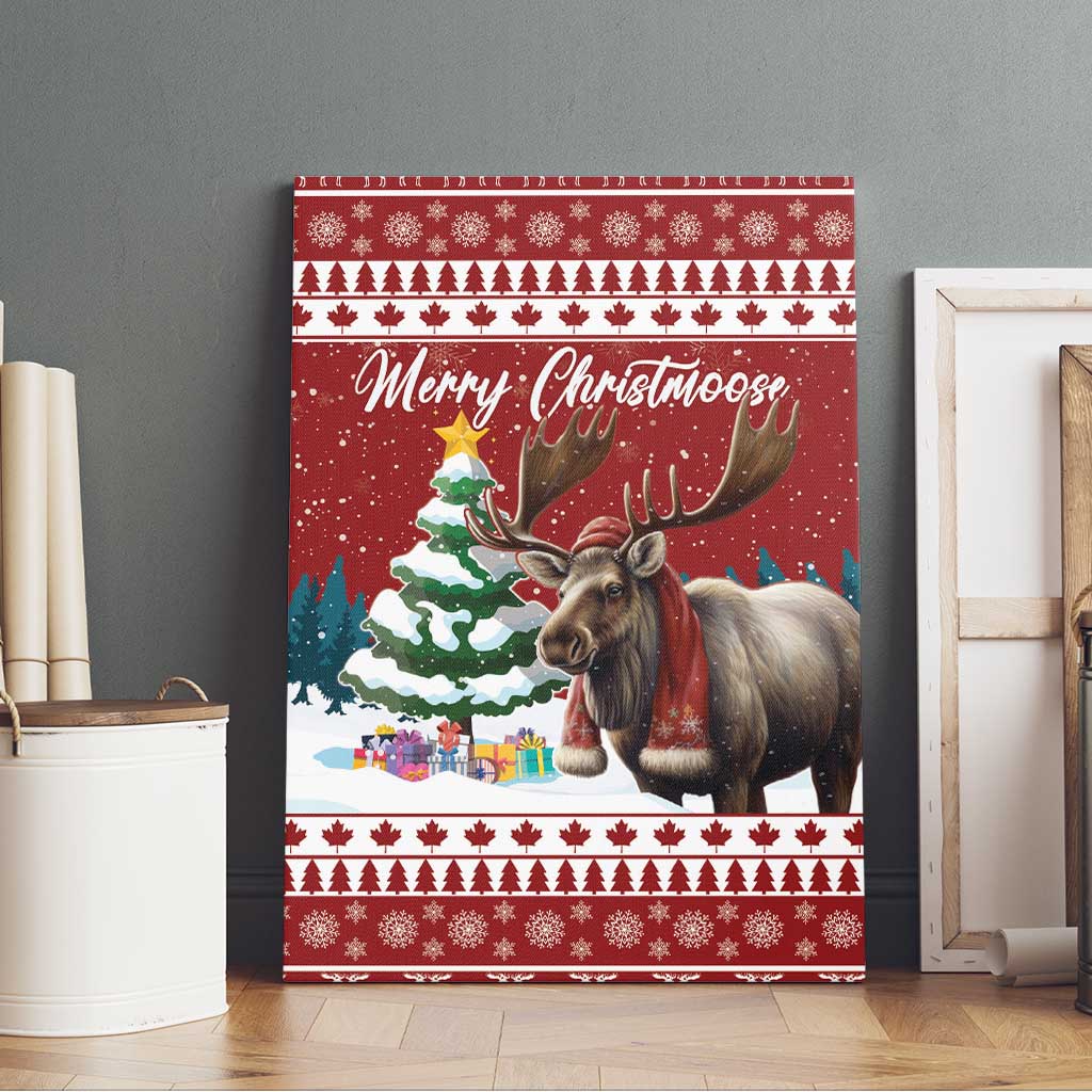 Canada Christmas Canvas Wall Art Merry Christmoose - Wonder Print Shop