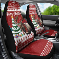 Canada Christmas Car Seat Cover Merry Christmoose - Wonder Print Shop
