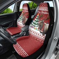 Canada Christmas Car Seat Cover Merry Christmoose - Wonder Print Shop