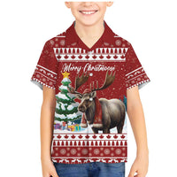 Personalized Canada Christmas Family Matching Mermaid Dress and Hawaiian Shirt Merry Christmoose - Wonder Print Shop