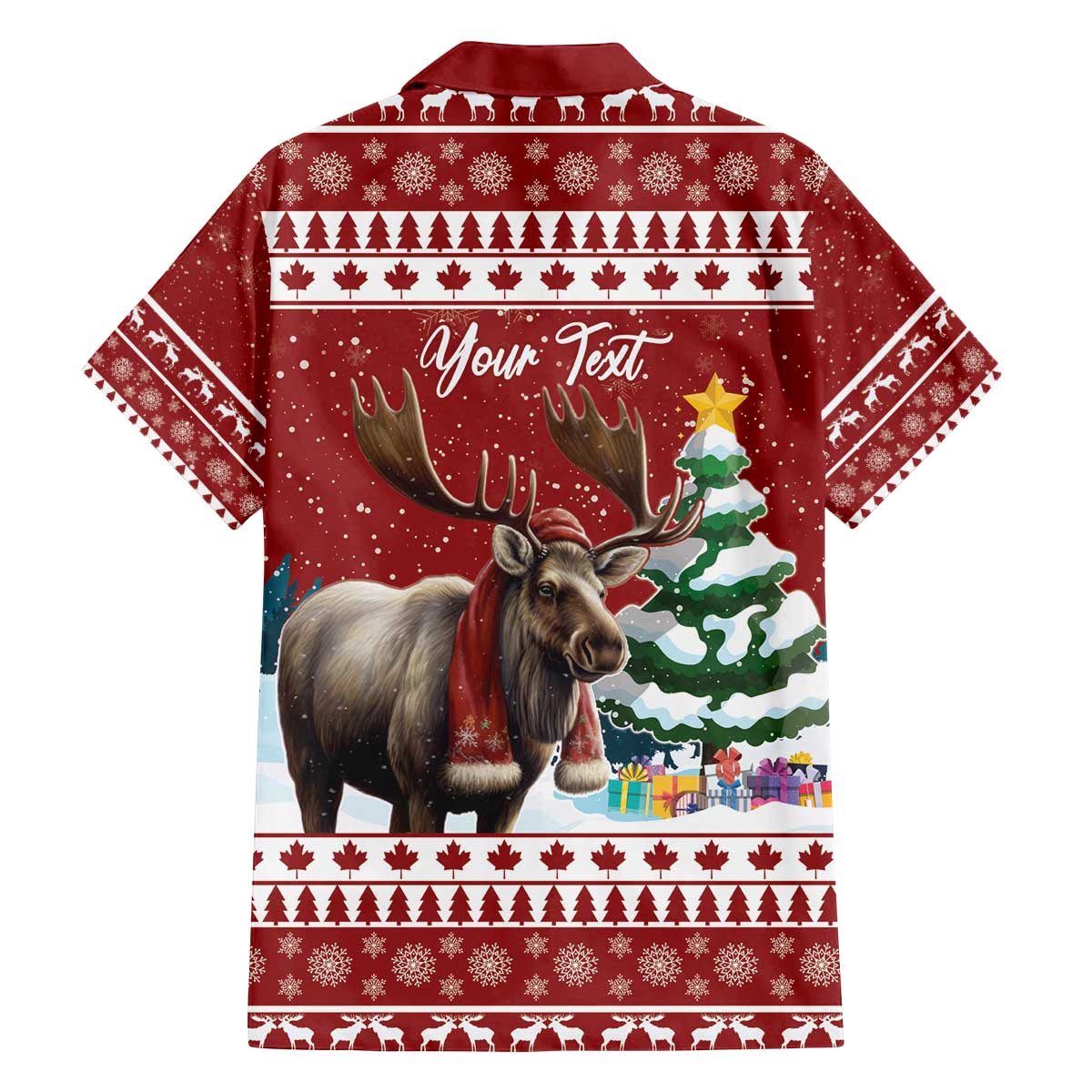 Personalized Canada Christmas Family Matching Off The Shoulder Long Sleeve Dress and Hawaiian Shirt Merry Christmoose - Wonder Print Shop