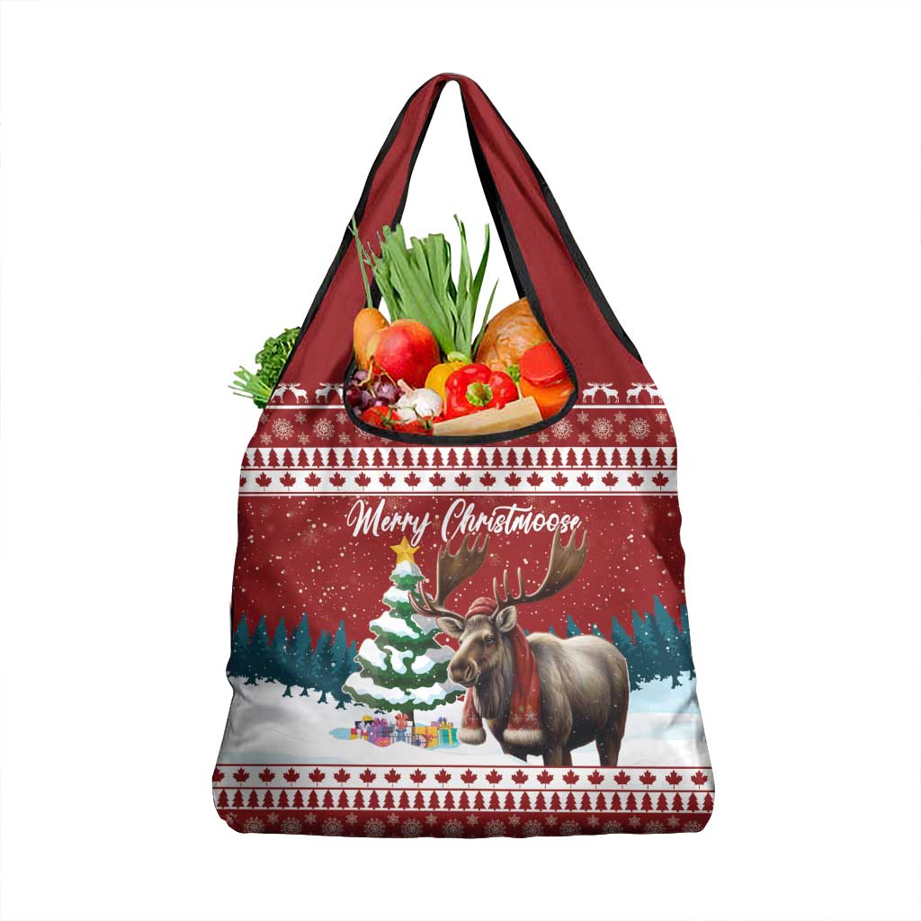 Canada Christmas Grocery Bag Merry Christmoose
