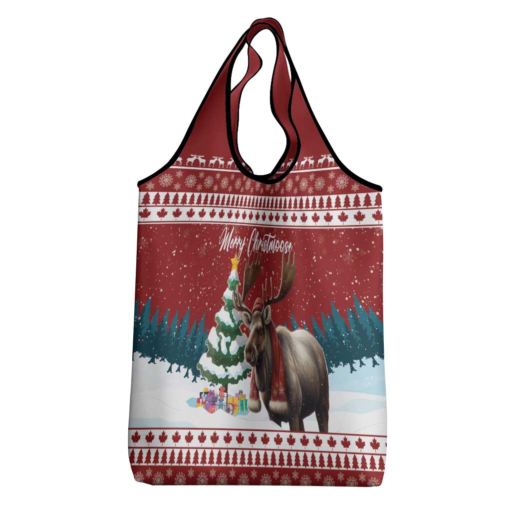 Canada Christmas Grocery Bag Merry Christmoose