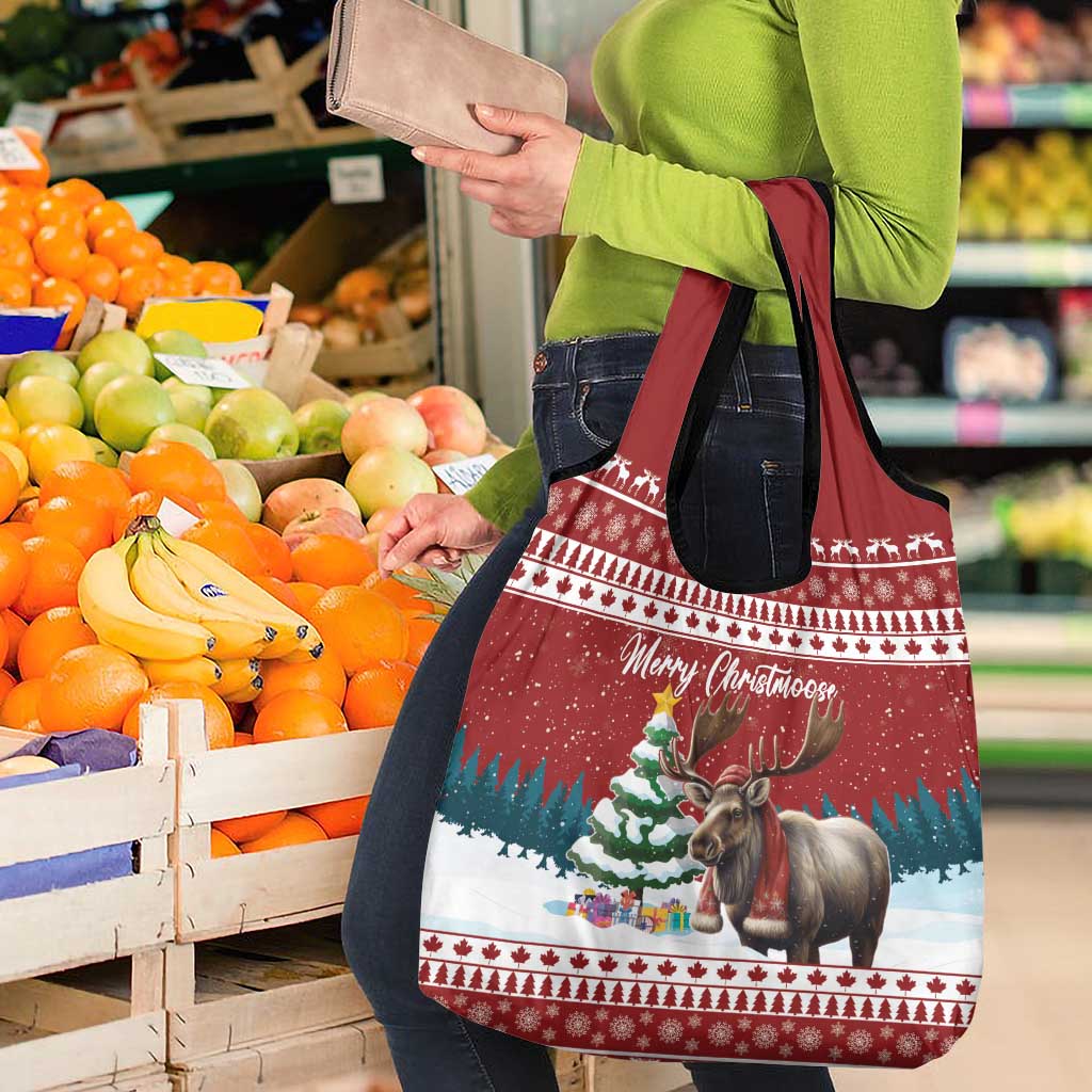 Canada Christmas Grocery Bag Merry Christmoose