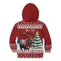 Personalized Canada Christmas Kid Hoodie Merry Christmoose - Wonder Print Shop