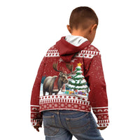 Personalized Canada Christmas Kid Hoodie Merry Christmoose - Wonder Print Shop