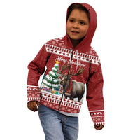 Personalized Canada Christmas Kid Hoodie Merry Christmoose - Wonder Print Shop